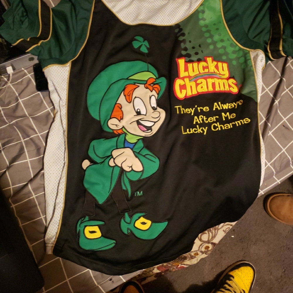Mens Large Jersey with Cartoon Character Design